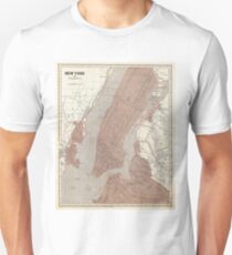 Camiseta unisex Vintage Map of New York City (1845) 2