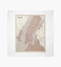 Pañuelo Vintage Map of New York City (1845) 2