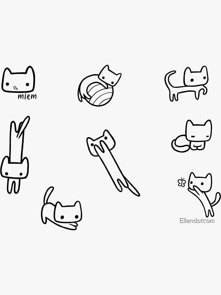 Silly cat stickers | Sticker