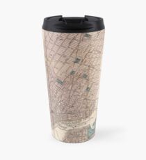 Taza de viaje Vintage Map of New York City (1867)