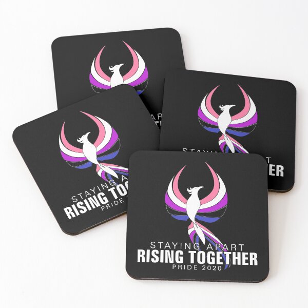 Item preview, Genderfluid Staying Apart Rising Together Pride 2020 Phoenix designed and sold by Patrick Hiller.