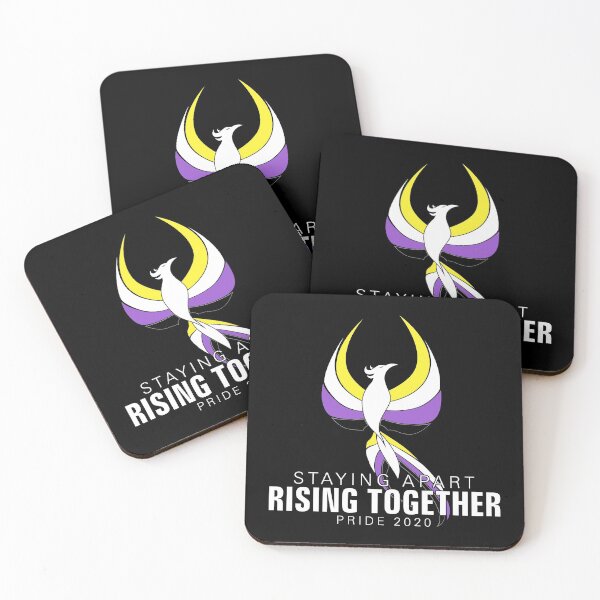 Item preview, Nonbinary Staying Apart Rising Together Pride 2020 Phoenix designed and sold by Patrick Hiller.