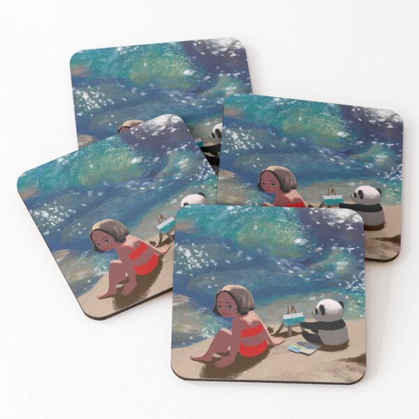Item preview, A Girl and Her Panda and Summer Holidays by the Seashore designed and sold by 3WishStudios.