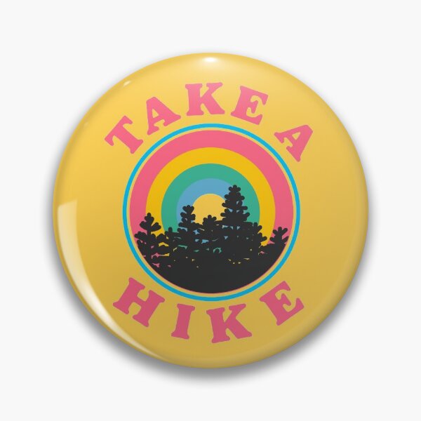 Item preview, take a hike retro rainbow sticker designed and sold by lex huff art.
