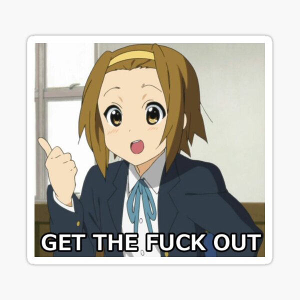 Ritsu Tainaka tells you where to go Sticker