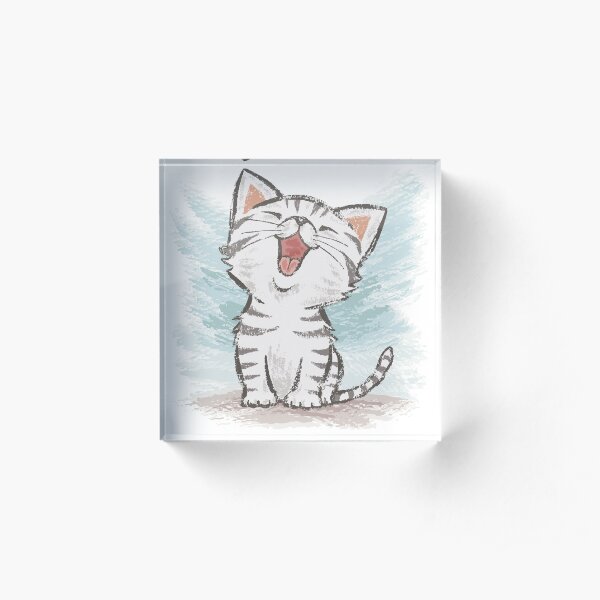 American Shorthair happy Acrylic Block