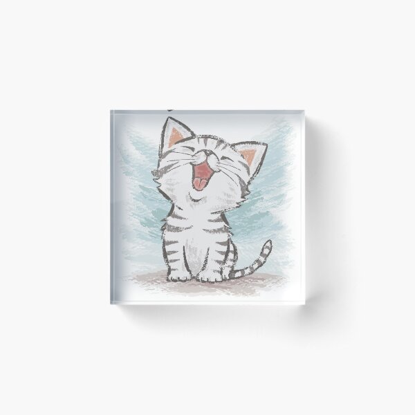 American Shorthair happy Acrylic Block