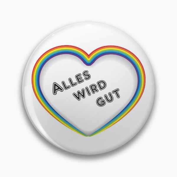 Artikelvorschau, Regenbogen Herz - Alles wird gut entworfen und verkauft von QuenLotta-Arts.