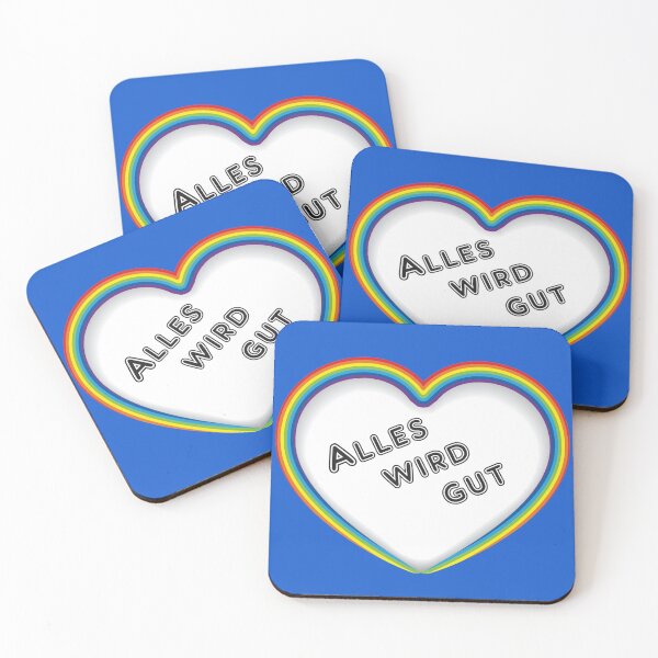Artikelvorschau, Regenbogen Herz - Alles wird gut entworfen und verkauft von QuenLotta-Arts.