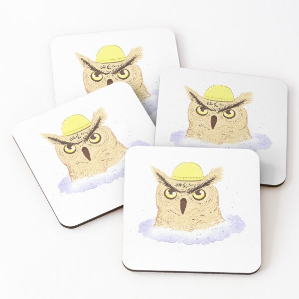 Item preview, Angry owl in the snow designed and sold by jasmineberry.