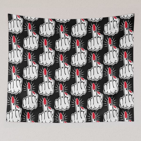 Item preview, 84 middle finger stink finger red nails icon designed and sold by Margarita-Art.