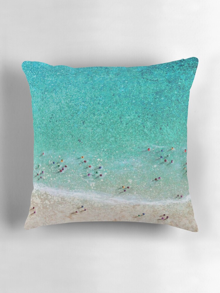 Thumbnail 3 of 4, Pillow, Bayside Bathers designed and sold by grimmhewitt67.