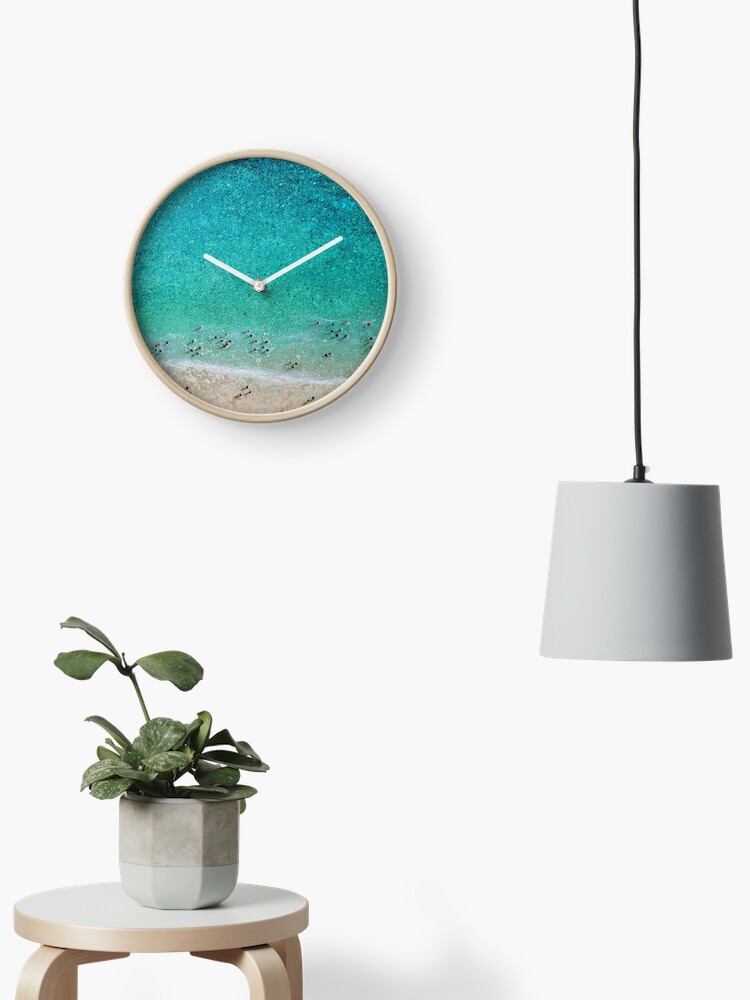 Thumbnail 2 of 4, Clock, Bayside Bathers designed and sold by grimmhewitt67.
