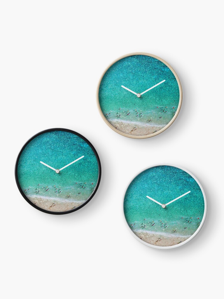 Thumbnail 3 of 4, Clock, Bayside Bathers designed and sold by grimmhewitt67.