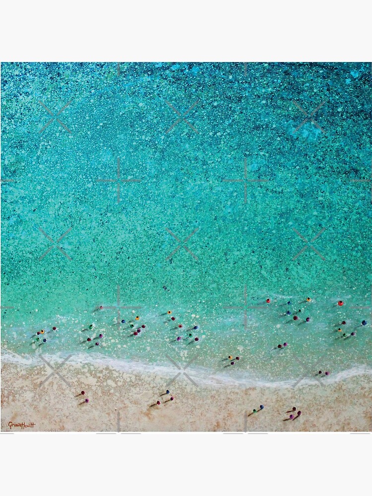 Thumbnail 4 of 4, Clock, Bayside Bathers designed and sold by grimmhewitt67.