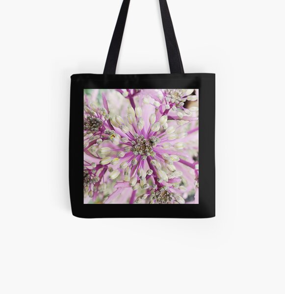 Purple Cabbage Flower Macro All Over Print Tote Bag