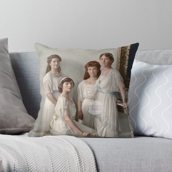 OTMA 1914 Formal - Colorized Throw Pillow