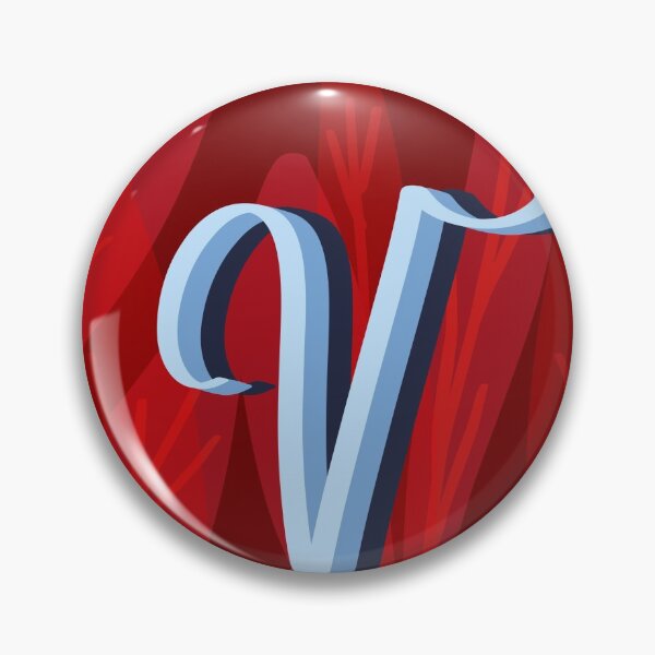 Item preview, V- creative monogram scripted lettering of letter v designed and sold by Ilze Lucero.