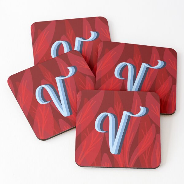 Item preview, V- creative monogram scripted lettering of letter v designed and sold by Ilze Lucero.