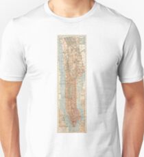 Camiseta unisex Vintage Map of New York City (1894)