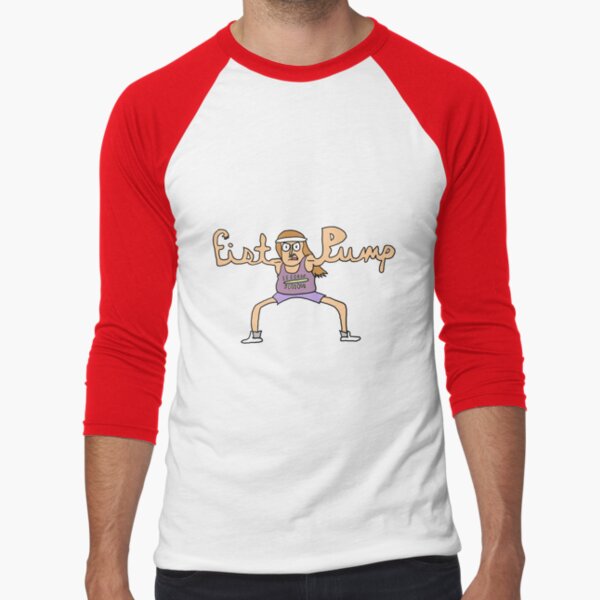 Fist pump/Mordecai and Rigby Baseball ¾ Sleeve T-Shirt
