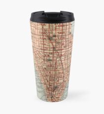 Taza de viaje Vintage Map of New York City (1894)