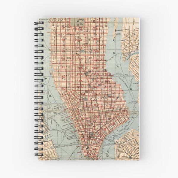 Item preview, Vintage Map of New York City (1894) designed and sold by BravuraMedia.