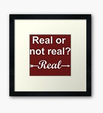 Hunger Games Real or Not Real 2 Framed Print