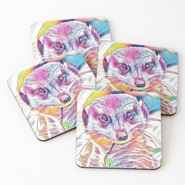 Item preview, Meerkat Abstract Rainbow Design designed and sold by Paulele.