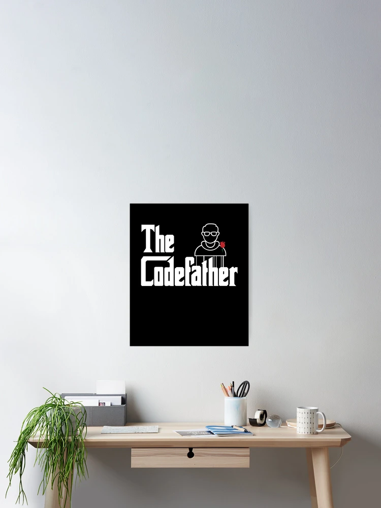 Thumbnail 2 of 3, Poster, Programmer Coding Funny Hacker Tee Codefather Developer designed and sold by majuga.