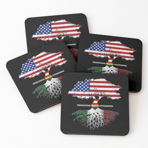 Item preview, American Grown Italian Roots Gay Heart LGBT Pride designed and sold by Patrick Hiller.