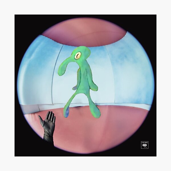 fine line but it's squidward Photographic Print