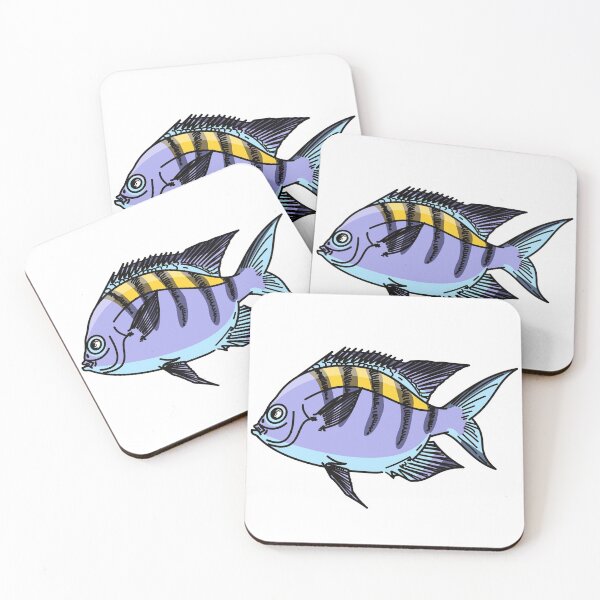 Artikelvorschau, Sergeant Major Píntano Fisch tropischen Atlantik Meer Leben exotische Fische Geschenk entworfen und verkauft von MerchStudy.