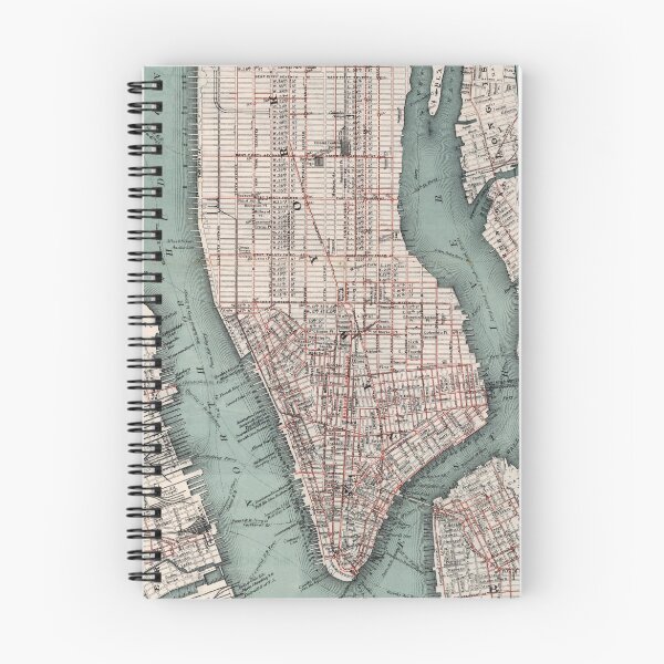 Item preview, Vintage Map of New York City (1897) designed and sold by BravuraMedia.
