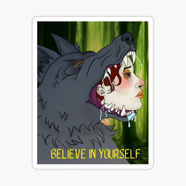 Little Red Wolf Sticker