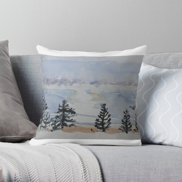 Salty Pines, Sunrise at Avoca Throw Pillow
