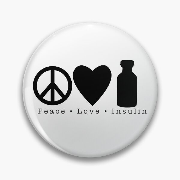 Item preview, Peace, Love, Insulin designed and sold by Diabetic Designs.