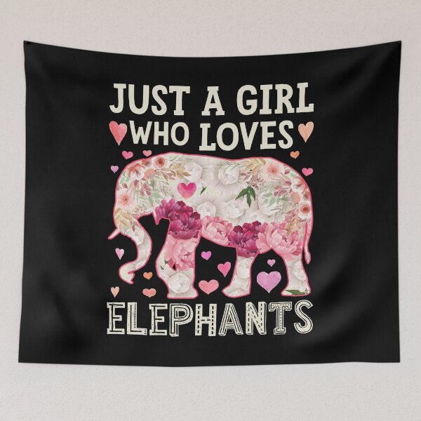 Item preview, Just a Girl Who Loves Elephants Flower Shirt for Girls Women Kids Animal Lover Gifts designed and sold by LiqueGifts.