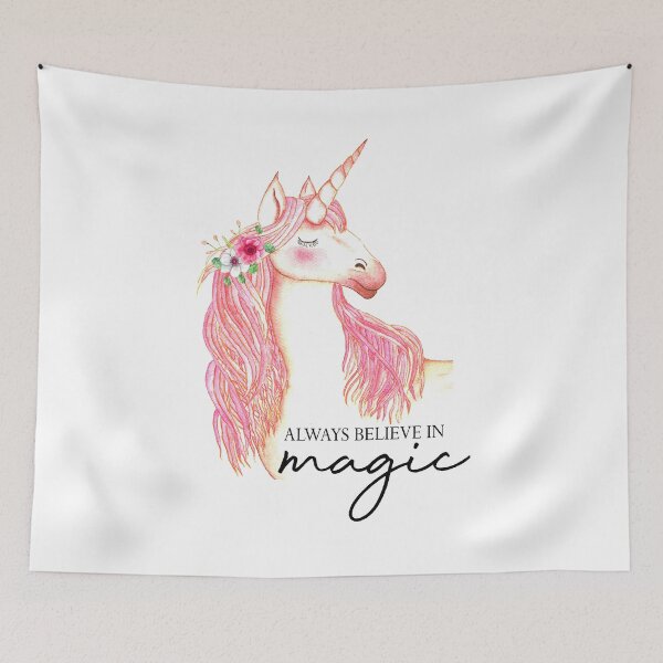 Item preview, Always believe in magic, pink unicorn designed and sold by latiendadearyam.