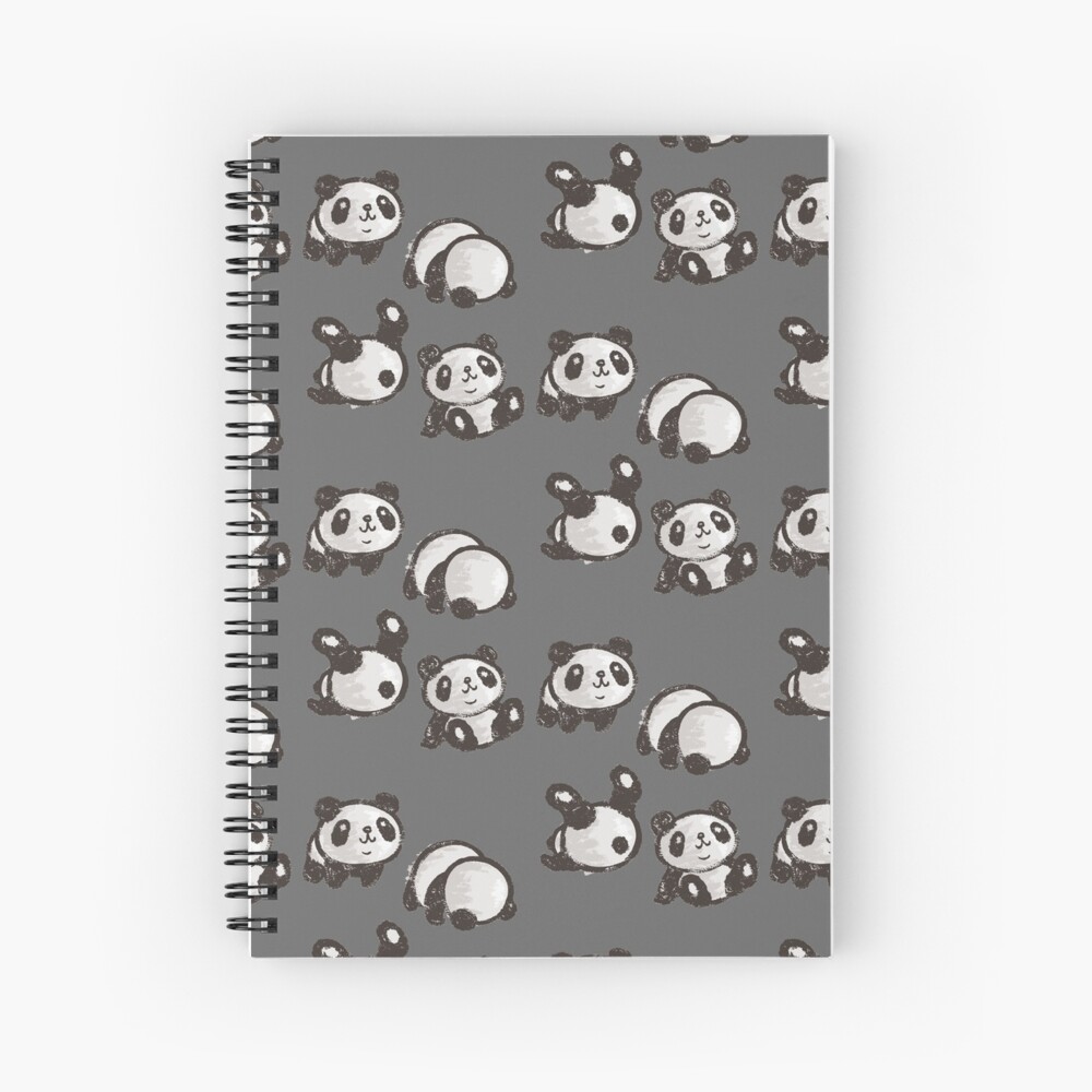 Rolling panda Spiral Notebook