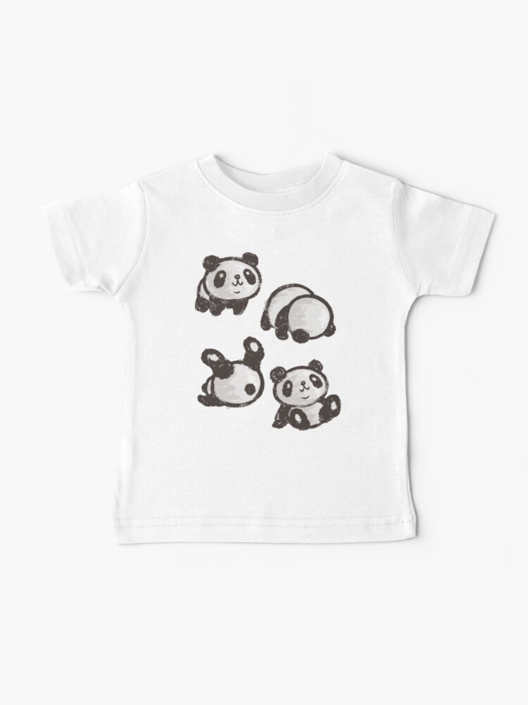 Thumbnail 1 of 2, Baby T-Shirt, Rolling panda designed and sold by Toru Sanogawa.