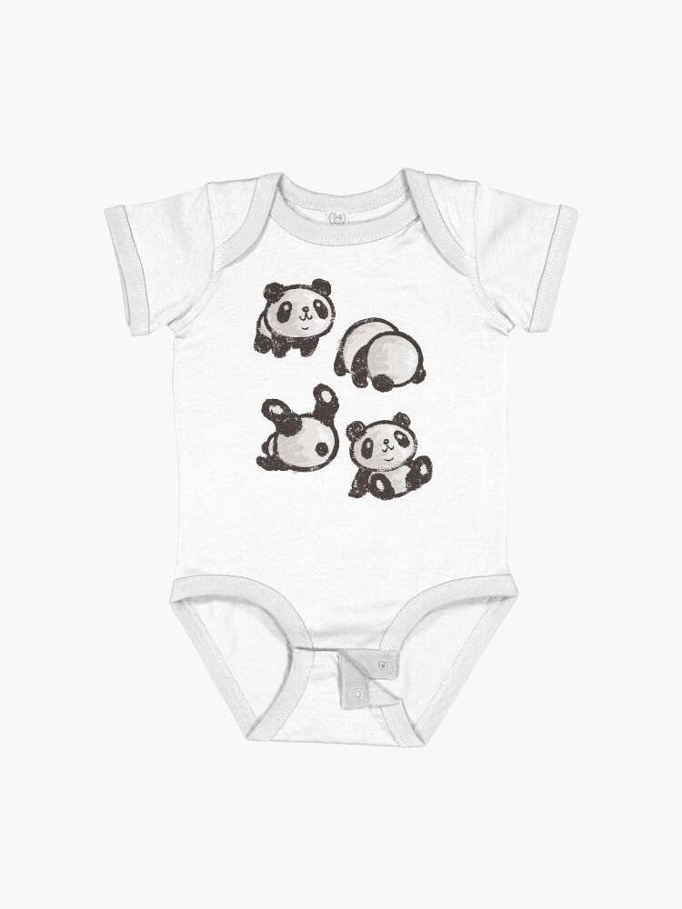 Thumbnail 1 of 2, Baby One-Piece, Rolling panda designed and sold by sanogawa.