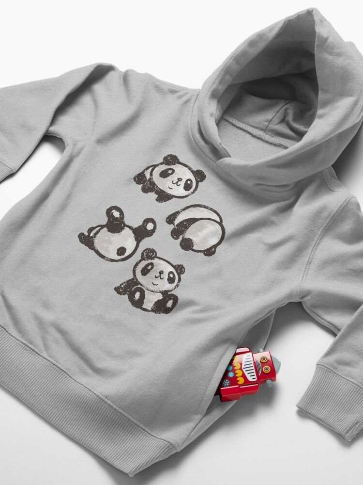 Alternate view of Rolling panda Toddler Pullover Hoodie
