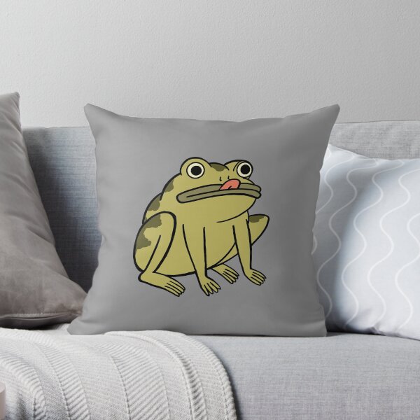 Grenouille Derp - Sur le mur du jardin Coussin