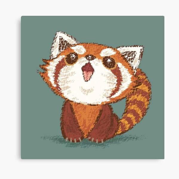 Red panda happy Canvas Print
