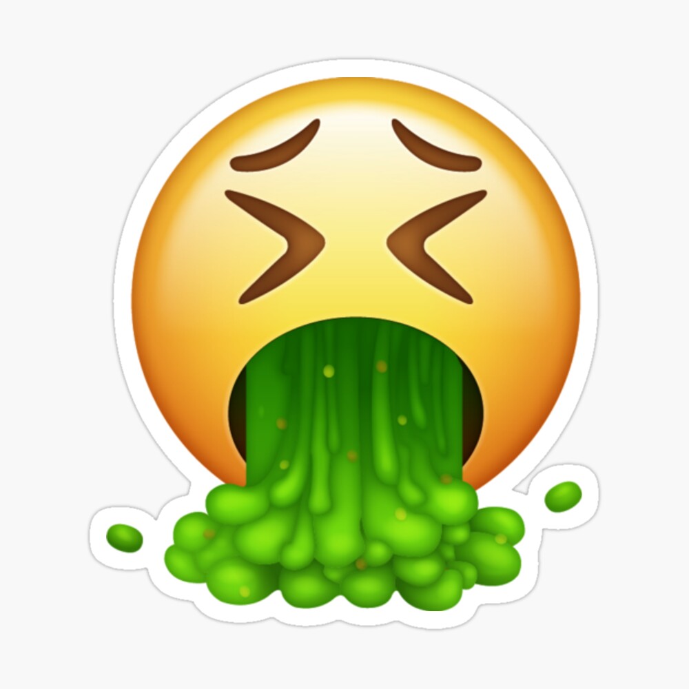 Puking emoji Sticker for Sale by hayden-mccain | Redbubble