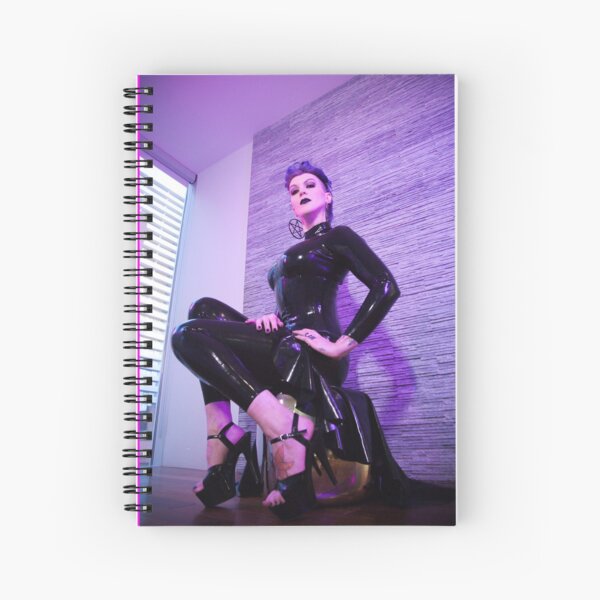 Latex Clad Lady Valeska Spiral Notebook For Sale By Ladyvaleska