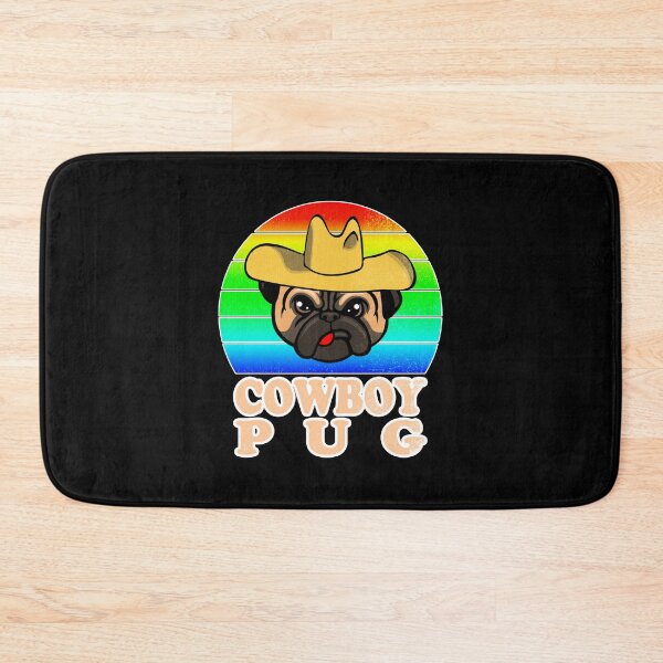 Item preview, funny cowboy pug rodeo dog animal breed designed and sold by stalafit.