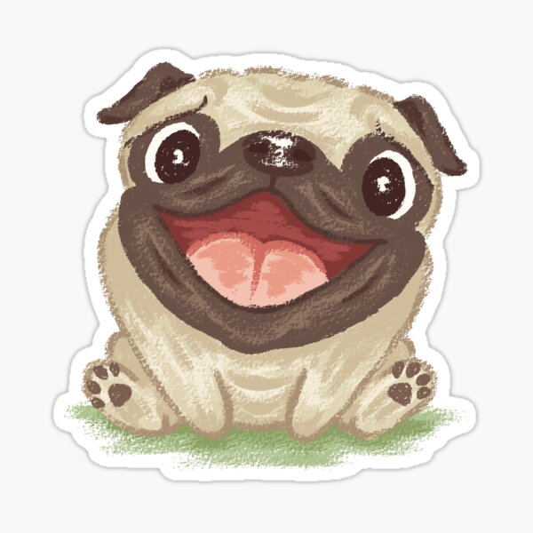 Item preview, Happy Pug designed and sold by Toru Sanogawa.
