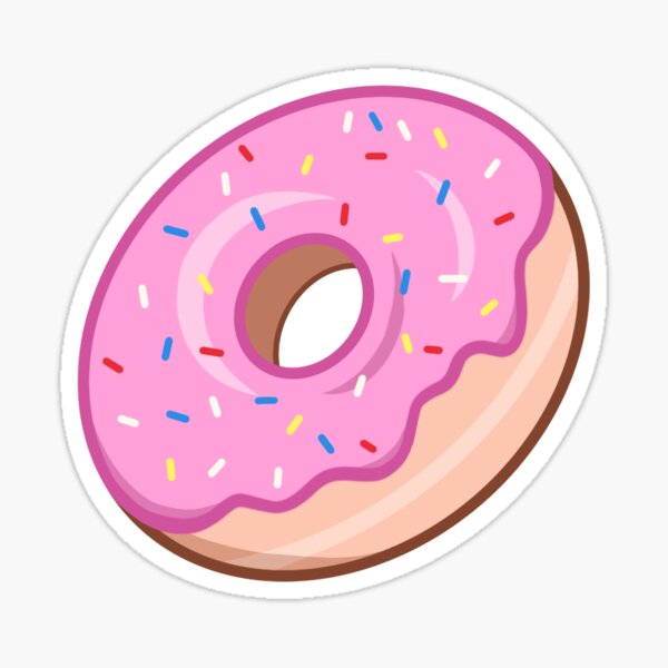 strawberry frosted donut Sticker